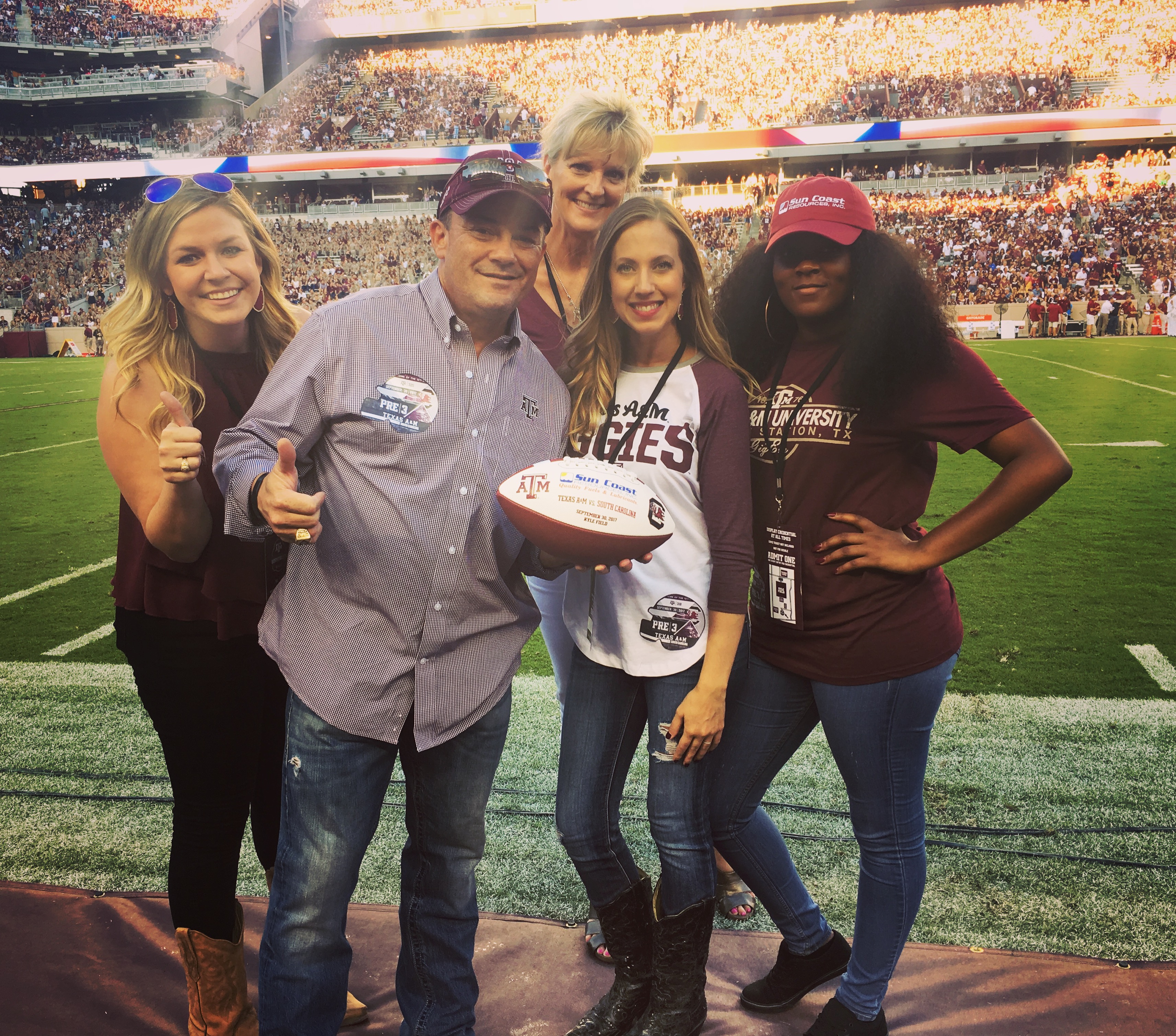 Sun Coast Resources sponsors the A&M vs. South Carolina football game.